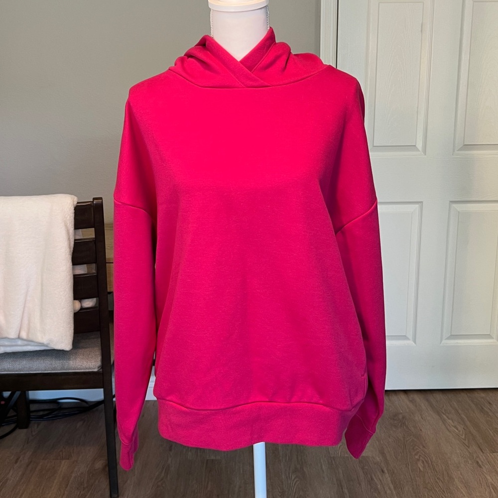Fabletics Go-To Oversized Pink Hoodie Sweatshirt - Size S